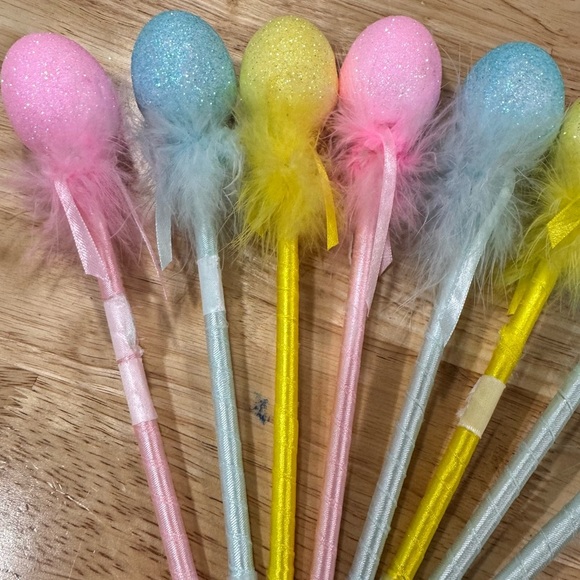 Easter Decorations Colorful Eggs On Sticks - Picture 7 of 7